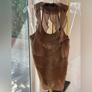 Ark & Co Gold Ruffle tank